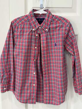 Ralph Lauren Red, Green & Navy Plaid Shirt